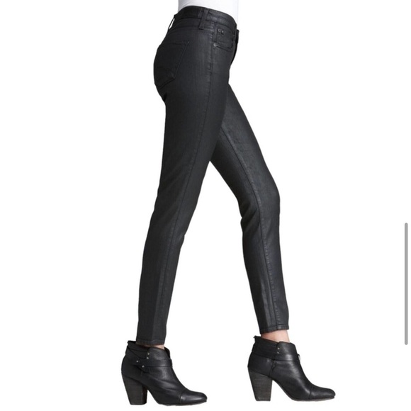 Big star Alex mid rise skinny cigarette jeans in black size 4/27 - Picture 3 of 13